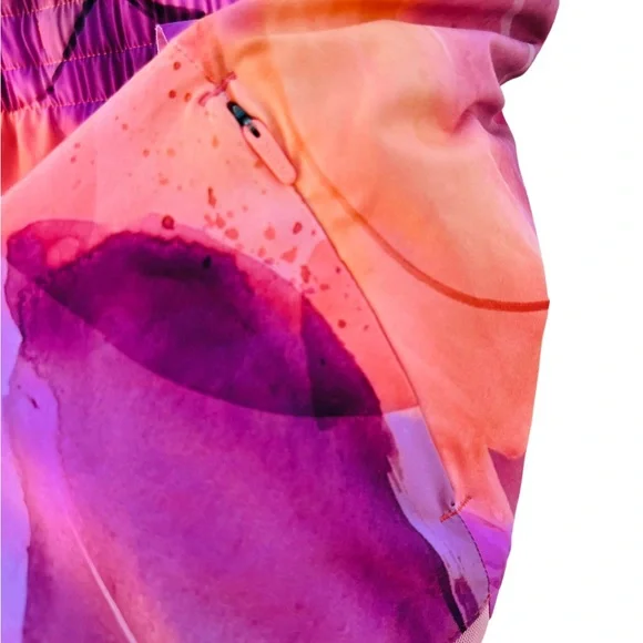 Athleta Printed Mesh Racer Run Shorts Training Running Athletic - Picture 8 of 11